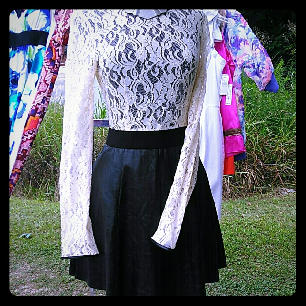 Impluse Leather and Lace Dress